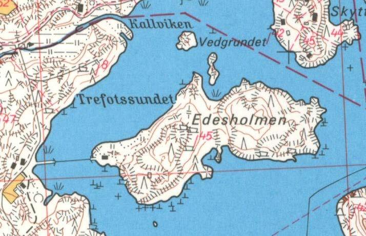 Vuoden 1981 peruskartalla on ainoastaan niemenkärjen saunarakennus jäljellä.
