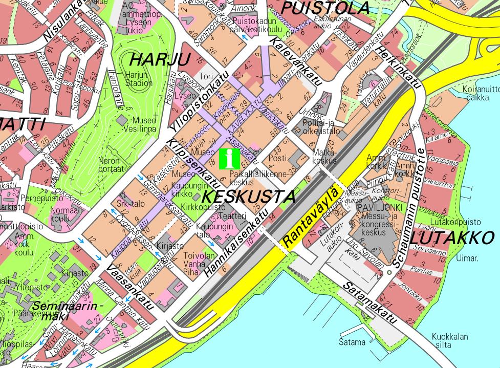 35 Jyväskylän kaupunki Kuva 18. Jyväskylän keskusta. Yläkaupunki on esitetty punaisella.