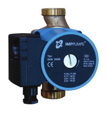 SAN (pienet pumput) - pumput lämpimälle käyttövedelle SAN (ECO) xx/xx - 130 (180) rakennepituus maks.
