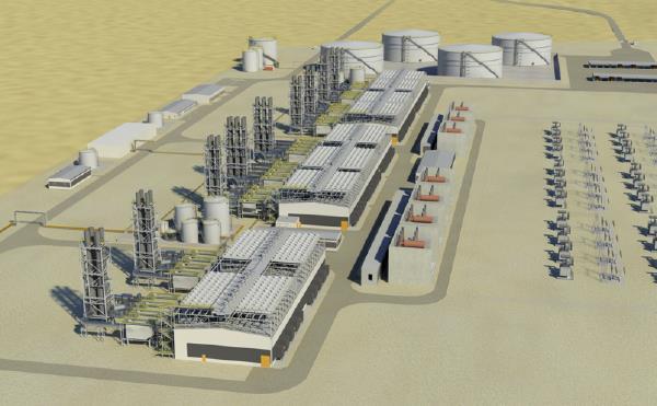 Kuva 6.4.3 Jordaniaan rakennettu 537 MW Wärtsilän 50DF- moottoreista tehty voimalaitos on lajissaan maailman suurin.