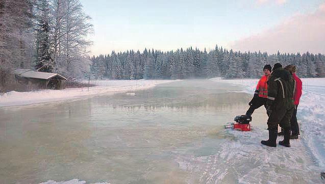 Molempien jääteiden jäädytysmatka oli noin 160 metriä.