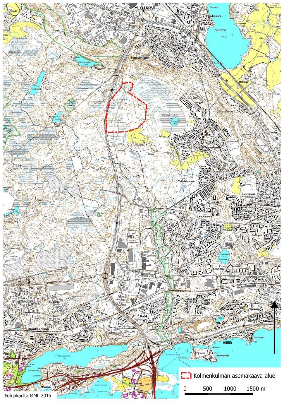 Kolmenkulman asemakaavoituksen Natura 2000-2 1 JOHDANTO Ylöjärven kaupunki on asemakaavoittamassa Kolmenkulman yritysalueen laajennusta.