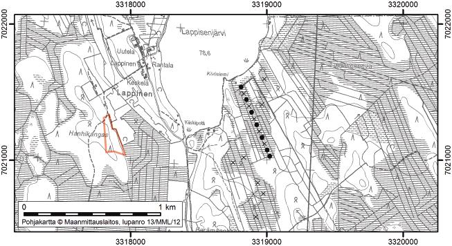 Lappajärvellä tutkitut suot ja niiden turvevarat. Osa 1. 49. Perämaankangas 2 Perämaankangas 2 (kl. 2314 01, x = 7021,2, y = 3318,8) sijaitsee noin 16 km Lappajärven keskustasta luoteeseen.