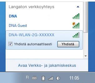 5. Langattoman modeemin WLAN-verkon käyttöönotto 5.