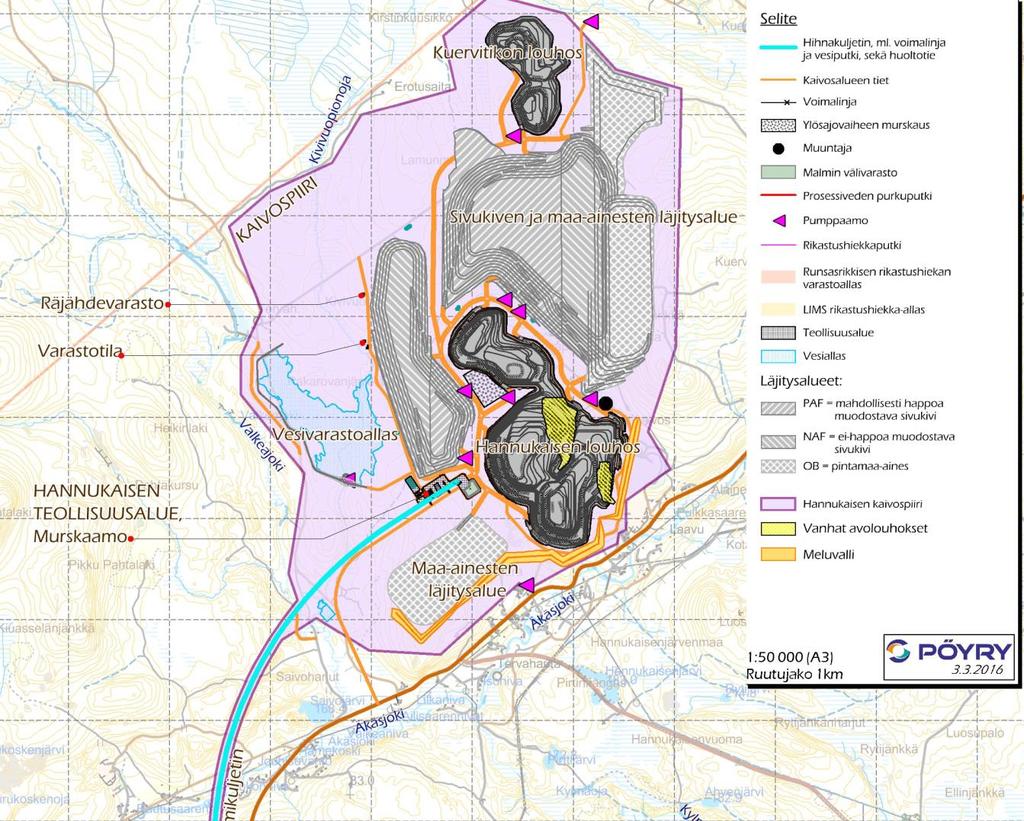 1. JOHDANTO Selvityksessä arvioitiin Hannukaisen alueelle suunniteltujen toimintojen pölypäästöjä ja niiden leviämistä lähialueelle.