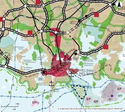 Maakuntakaavassa koko suunnnittelualue on merkitty keskustatoimintojen alueeksi (ote Uudenmaan maakuntakaavasta 2006). Yleiskaavassa 2002 suurin osa alueesta on osoitettu keskustatoimintojen alueeksi.