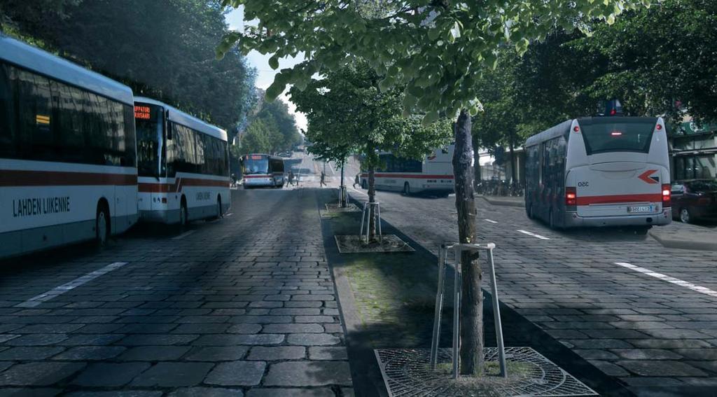 . Aleksanterinkatu ja Vesijärvenkatu Trion kohdalla Vesijärvenkadun läpiajo kielletään henkilöautoilta Hämeenkadun ja Vapaudenkadun välillä sekä Aleksanterinkadulla Vesijärvenkadun ja Kauppakadun