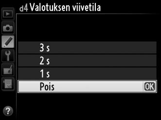 d3: Sarjakuvaus enintään G-painike A Mukautettujen asetusten valikko Yhtenä sarjana otettavien kuvien enimmäismääräksi sarjakuvauksessa voi määrittää minkä tahansa arvon väliltä 1 ja 100.