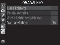 3 Valitse valikko.