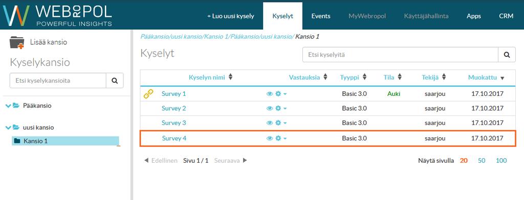 Miten 3.0 versiosta 2.0 versioon? Voit siirtyä takaisin 2.0 versioon klikkaamalla takaisin 2.