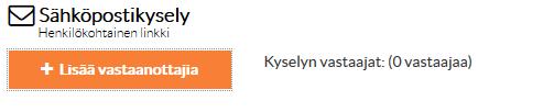 Haluttaessa välttää tämän mahdollisuuden, kysely voidaan tehdä anonyymiksi kyselyn asetuksista.