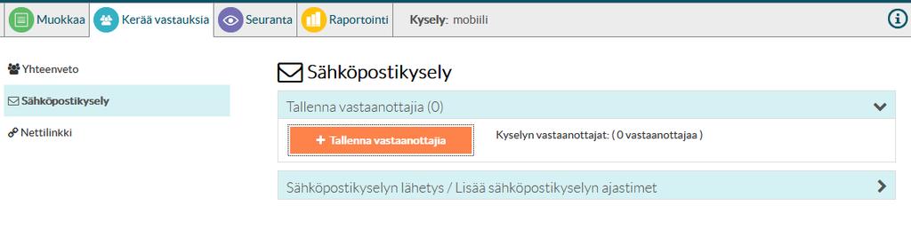 Puhelinnumeroiden lisäys Vastaanottajien puhelinnumeroiden lisäys kyselyyn. Tuo excel-tiedosto välilehdeltä pääset tuomaan puhelinnumerot excelin avulla. Luo ohjeen mukainen Excel-tiedosto. Esimerkki.