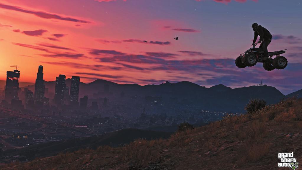 Yöelämää Grand Theft Auto V:ssä (Rockstar Games 2015).