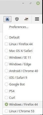 183 Avaa User Agent Overrider -valikko ja valitse sieltä Windows / Firefox 44 käyttöön: 8.2 Java selaimessa HUOM!
