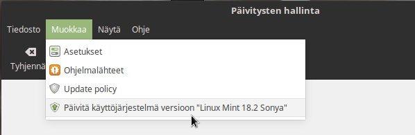 Linux Mint on pohjautunut versiosta 17 eteenpäin vain Ubuntun LTSversioihin. Kaikki Mint 17 jälkeen julkaistavat versiot tulevat olemaan pitkän tuen versioita. Kuinka päivitän Linux Mint 18.