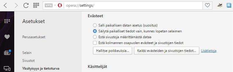 59 Avaa asetukset joko valikosta (oikealta, jossa kolme viivaa) tai kirjoittamalla osoitekenttään: about:preferences.