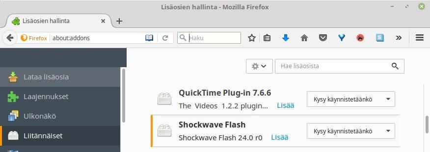 62 Google Chrome Google Chrome ei käytä erillistä Flash-pakettia, vaan se on upotettu selaimeen. Tarkista siis, että Google Chrome on päivitetty uusimpaan versioon.