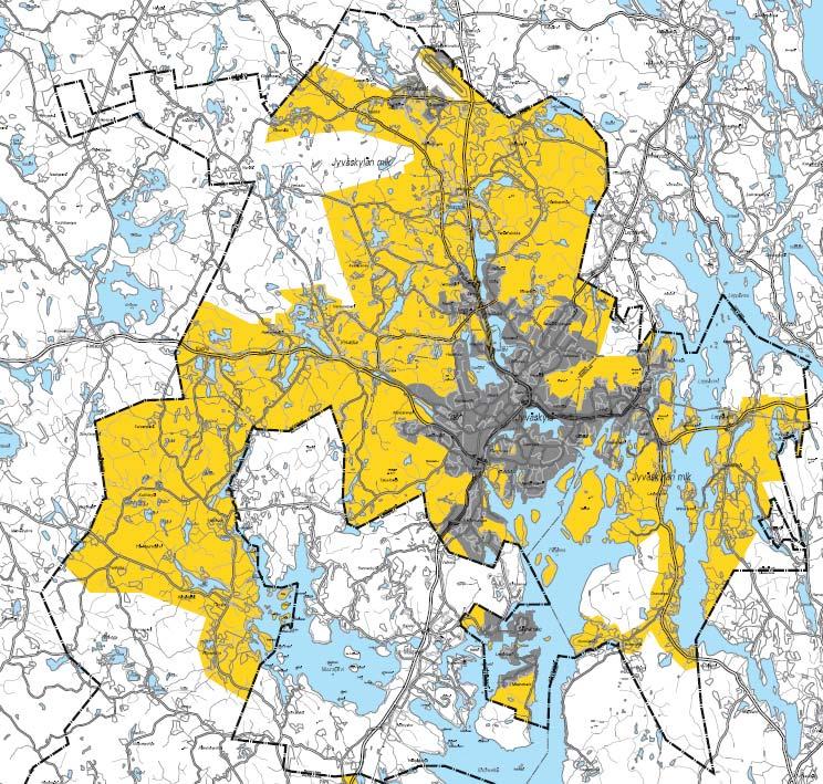 MASSU Jyväskylän maaseutualueiden maankäytön esiselvitys 3.1.4. Jyväskylän kaupungin rakennusjärjestys ja suunnittelutarvealueet Jyväskylän kaupungin rakennusjärjestys on tullut voimaan 1.1.2009 ja ohjaa rakentamista niiltä osin kuin yleiskaavassa tai asemakaavassa ei toisin määrätä.