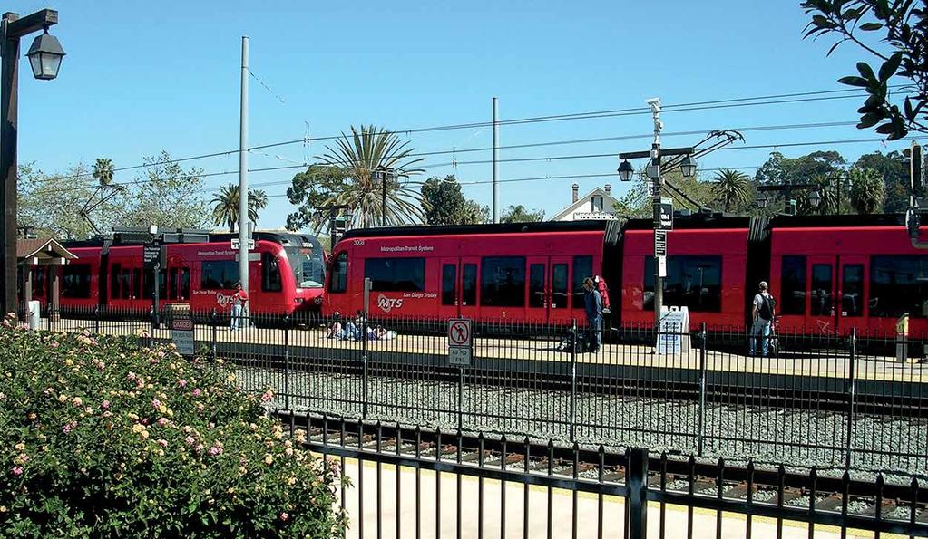 San Diegon kaupunkiliikennettä hoitaa liikennelaitos MTS (Metropolitan Transit System).