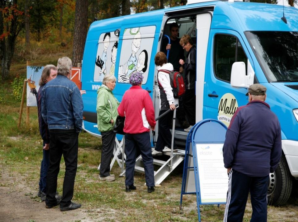 LIIKKUVAT PALVELUT Teemapäivät Eksote järjestää yhteistyössä eri toimijoiden kanssa liikkuvien palvelujen teemapäiviä eri puolella Etelä-Karjalaa.