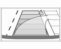 190 Ajaminen ja käyttö Ohjeviivasto Pystyviivat osoittavat auton suunnan ja pystyviivojen välinen etäisyys vastaa auton leveyttä ilman peilejä.