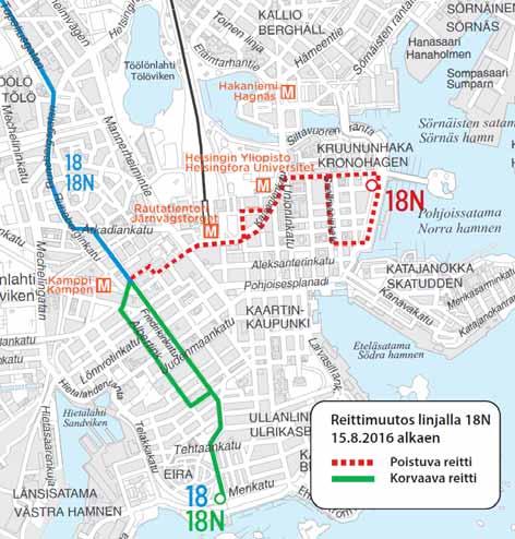 11 2.6 Bussiliikenne 2.6.1 Helsingin sisäiset linjat Länsimetron vaikutukset bussilinjastoon Länsimetron myötä Etelä-Espoossa ja Lauttasaaressa siirrytään liityntälinjastoon.