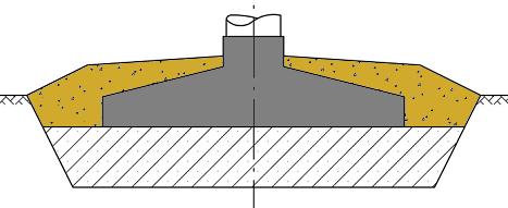Teräsbetoniperustuksessa massanvaihdolla perustusten alta kaivetaan ensin löyhät pintamaakerrokset pois. Syvyys, jossa saavutetaan tiiviit ja kantavat maakerrokset, on yleensä luokkaa 1,5 5 m.
