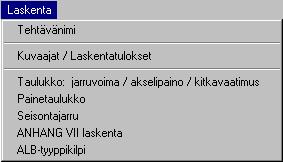 Menu Laskenta Tehtävänimi : Tehtävän nimitietojen muokkaaminen Laskennan nimitietojen yhteydessä voi kirjoittaa myös kaksi riviä omia kommentteja. Nämä kommentit eivät tulostu tulostukseen.