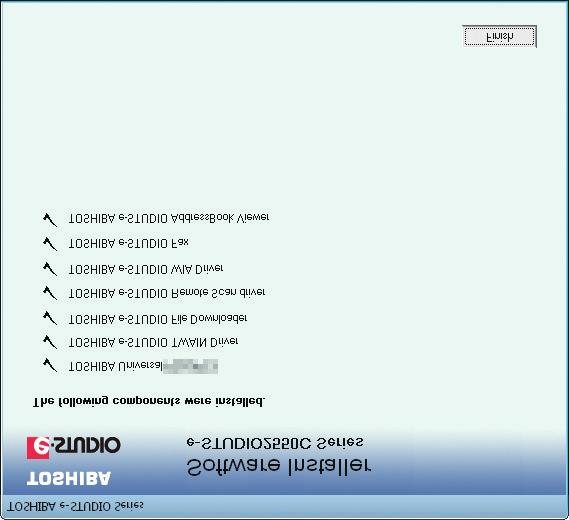 Luku ENNEN KÄYTTÖÄ 7 Kun asennus on suoritettu, napsauta [Finish]. Katso lisätietoja Client Utilities/User Documentation DVDlevystä seuraavalta sivulta: & S.