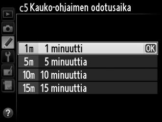 c4: Näytön virrankatkaisun viive G-painike A Mukautetut asetukset Valitse, kuinka pitkään näyttö pysyy päällä, kun mitään toimintoja ei suoriteta toiston (Toisto; oletusarvo 10 s) ja kuvan