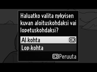 4 Valitse Valitse alku-/loppukohta. Korosta Valitse alku-/loppukohta ja paina J.