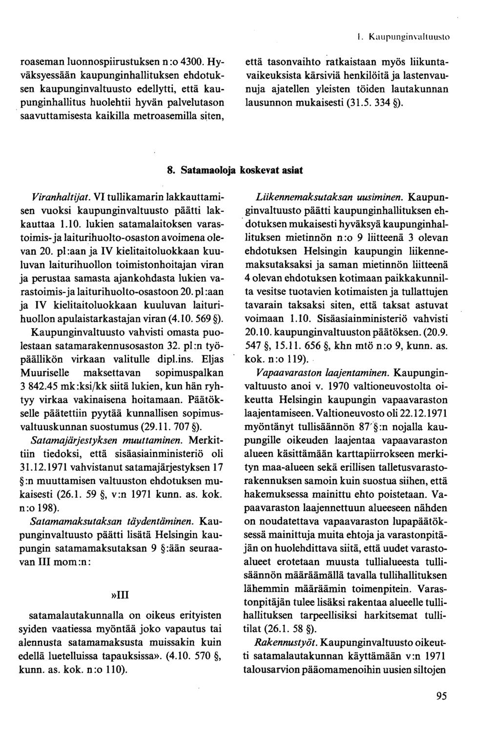 roaseman luonnospiirustuksen n :o 4300.