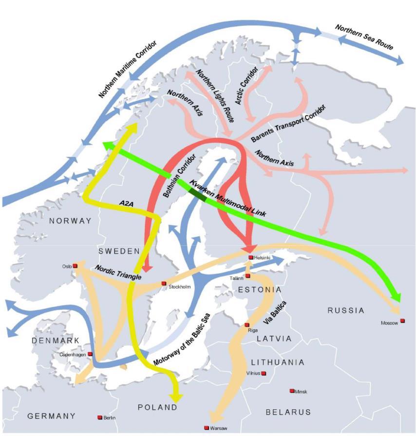 The Arctic Europe needs connectivity one long term transport and infrastructure plan connected to TEN-T core network plans covering all modes of transport TEN-T 2030 Bothnian Arc as an extension