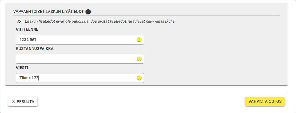 Ne tulevat laskulle näkyviin organisaation sisäistä käyttöä