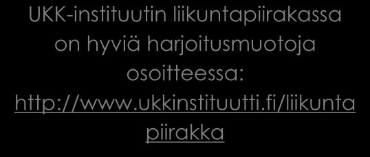 Jatka työssäkäyntiä mahdollisuuksien mukaan. Hyödynnä arki-, hyöty- ja työmatkaliikunta. Huomioithan selälle ystävälliset työtavat. Toiminnat tulee tehdä kivun sallimissa rajoissa.