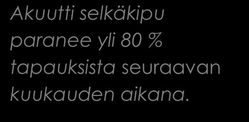 Akuutti alaselkäkipu Alaselkäkipu paikantuu alimpien kylkiluiden alapuolelle ja pakarapoimujen yläpuolelle.