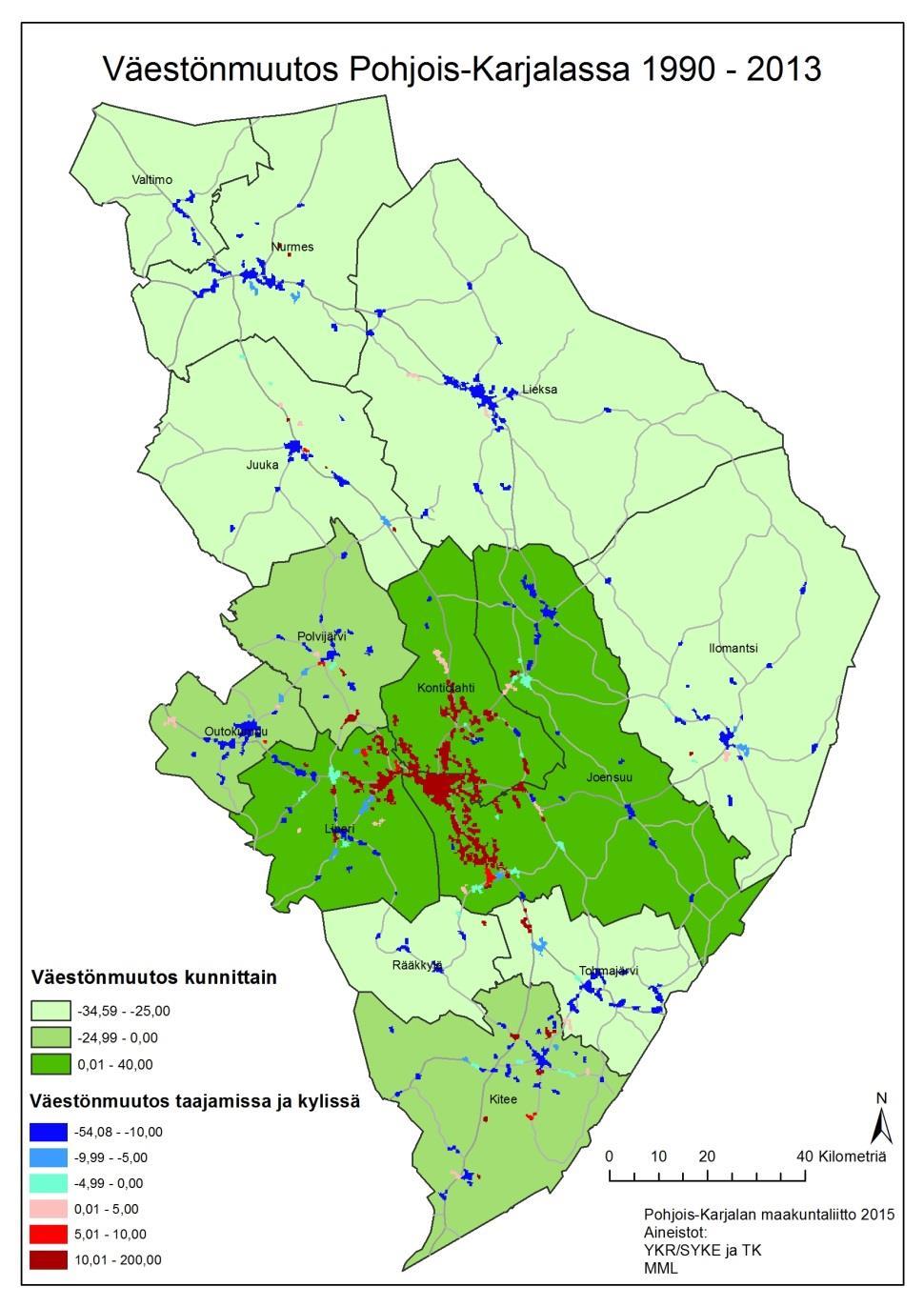Maakunnan väkiluku vuonna 2013 oli 163 724 henkilöä ja väestöntiheys 7,6 asukasta/km². Vuosien 1990 2013 välillä maakunnan väkiluku on ollut laskusuunnassa.