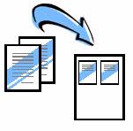 WorkCentre tuottaa automaattisesti kaksipuolisia kopioita, jotka taitettuna muodostavat vihkon, jossa sivut ovat oikeassa järjestyksessä.