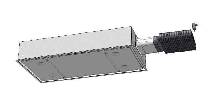 Mēs neiesakām šīs atveres vērst uz sienu vai griestiem. Atstājiet vismaz 500 mm lielu atstarpi.