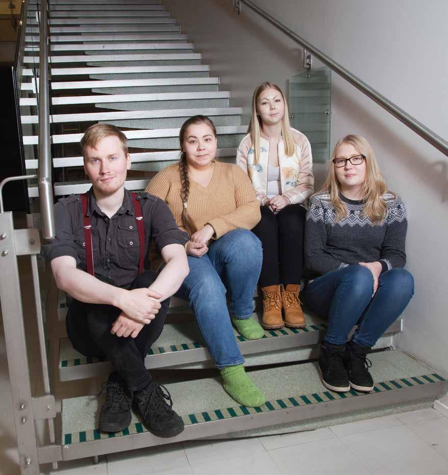Arttu Hypén, Emma Salonen, Jenna Lahti, Emmi Krankkala tulivat Voinmaalle eri linjoille.
