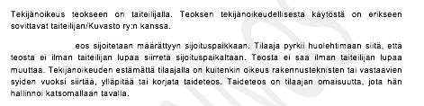 Tilaajan ehto: