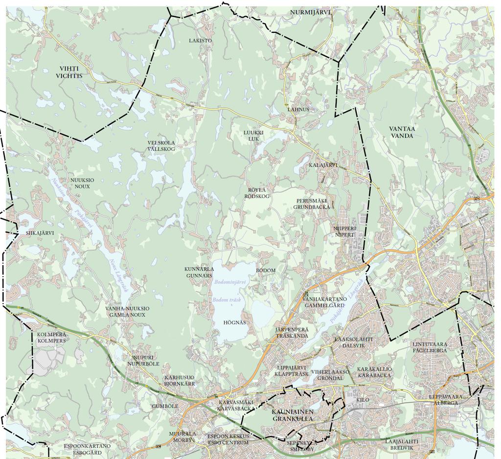 Pohjois-Espoo Tutkimus- ja laitosyksiköt (21) Asumisyksiköt (8) Odilampi A,B ja C Stjärnhem Kehitysvammaisten asumisyksikkö Esbo boende Lintukorven Validia-talo 8/2016 Kehitysvammaisten asumisyksikkö