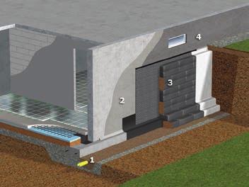 Parantaa kellarin seinän lämmöneristävyyttä Ratkaisu toimii samalla routaeristeenä Geosäkit toimivat myös pystysalaojina Maanvastaisiin rakenteisiin, kuten kellaritilojen seiniin, voi aiheutua