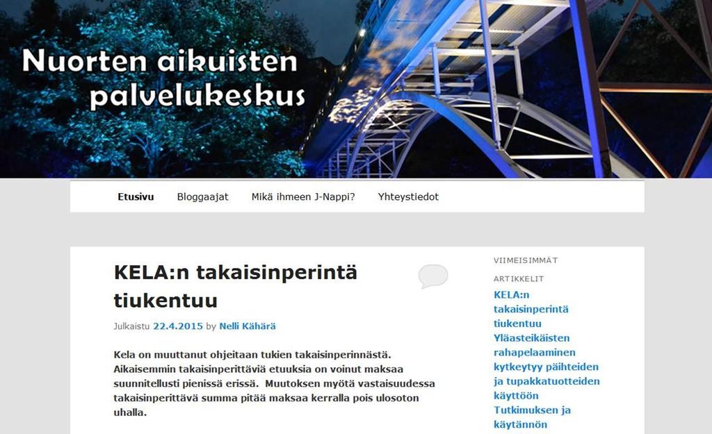 Blogi Blogikirjoitukset: Esittelyitä Kannanottoja