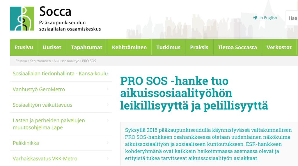 Lisätietoja www.socca.fi/prosos www.