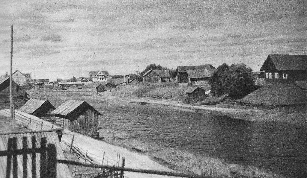 KUVA: MIINALAN KYLÄÄ. KUVA TEOKSESTA LAATOKAN MAININGIT (OTAVA 1942).