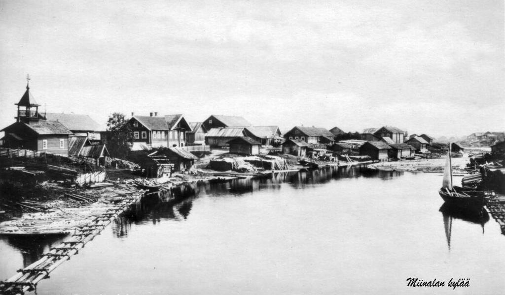 ennen kuin 1800- ja oikeastaan vasta 1900-luvulla. Miinala sen sijaan oli Salmin suurin ja vanhin asutuskeskus. 15 KUVA: MIINALAN KYLÄ TŠASOUNINEEN.