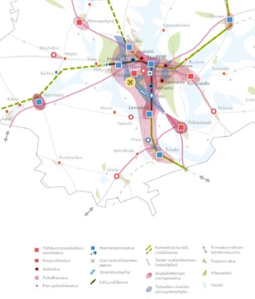 4 Maankäytön suunnittelutilanne Tampereen seudulla Maakuntakaavoitus Pirkanmaalla ovat voimassa valtioneuvoston 29.3.2007 vahvistama Pirkanmaan 1. maakuntakaava ja ympäristöministeriön 8.1.2013 vahvistama Pirkanmaan 1.