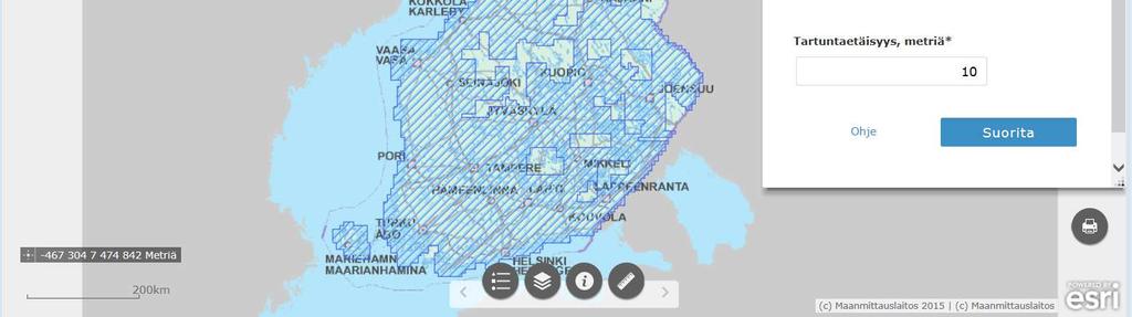 Qr-koodilla Kuva 1 Aloitusnäkymässä kartalla näkyy 2m