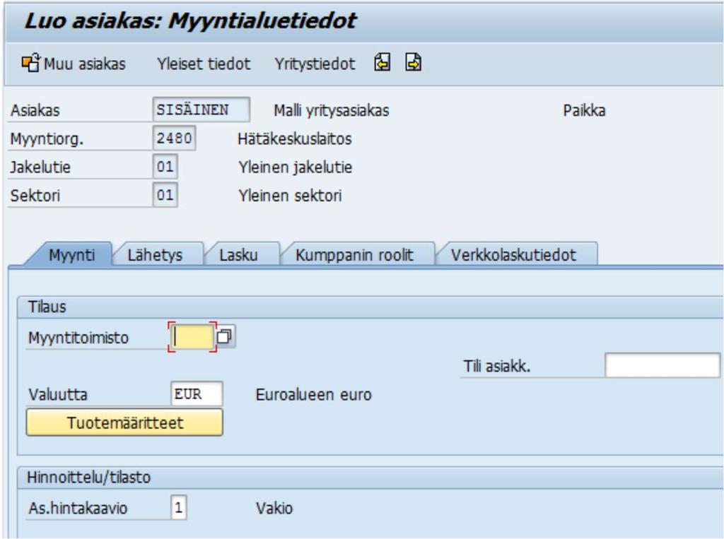 kentissä Valuutta ja As.hintakaavio tulevat malliasiakkaalta. Kuva 19.